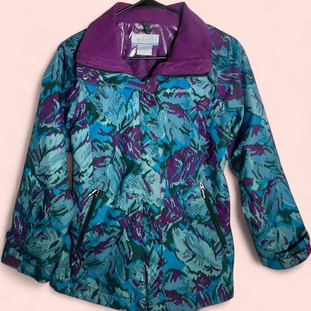 Girl’s Columbia Jacket Blue Purple Size Medium 10-12